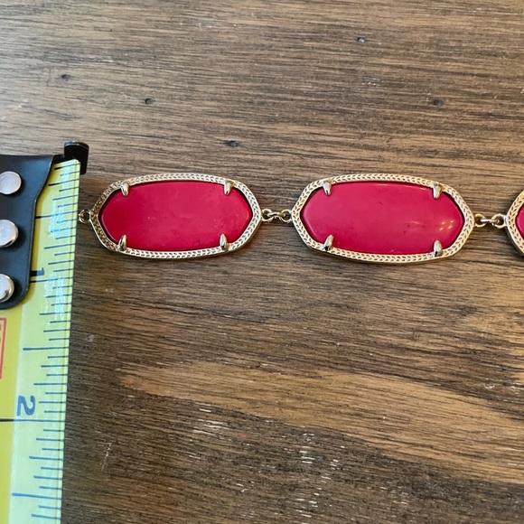 kendra scott Gold Plated statement Necklace red gold adjustable - Picture 3 of 8